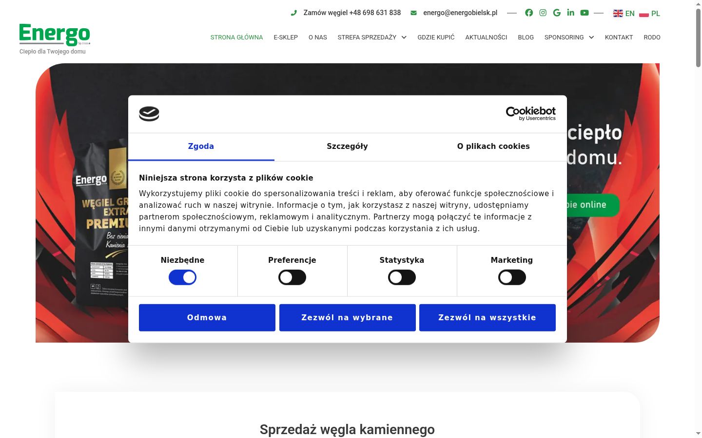 Screenshot tal-banner tal-kunsens muri qabel kwalunkwe interazzjoni