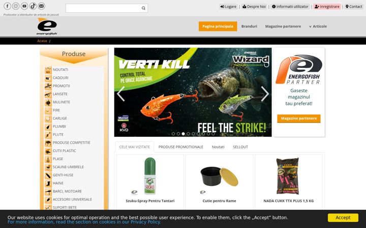 Kuvakaappaus sivustosta energofish.ro
