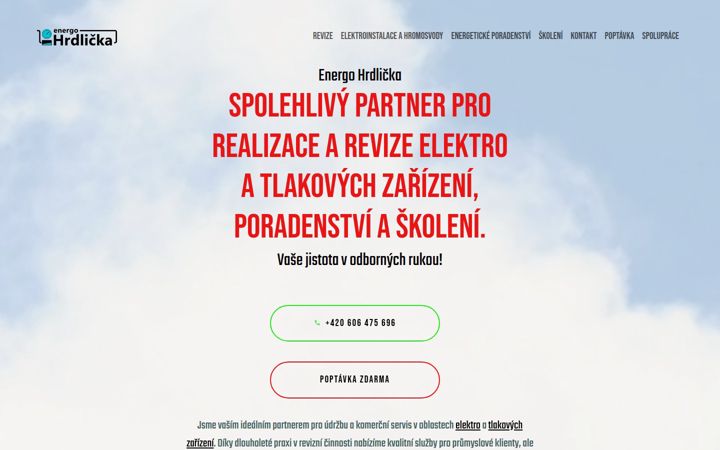 Screenshot of energohrdlicka.cz
