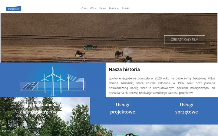 Kuvakaappaus sivustosta energoserve.pl