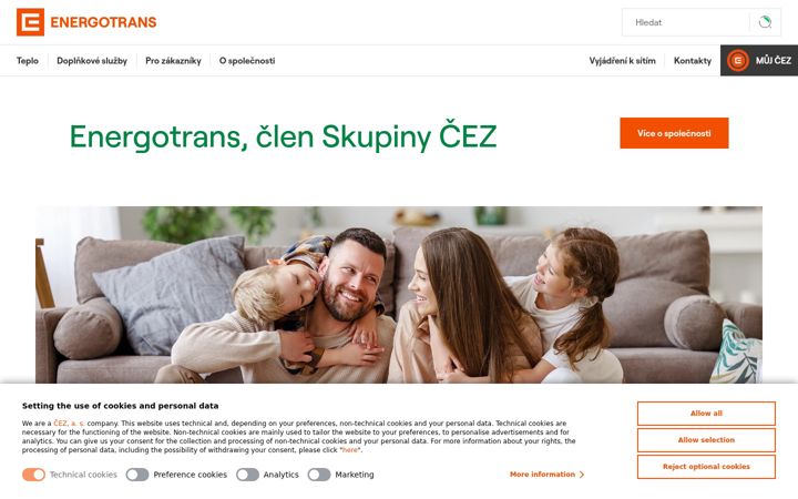 Captura de pantalla de energotrans.cz