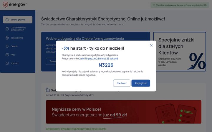 Zrzut ekranu energov.pl