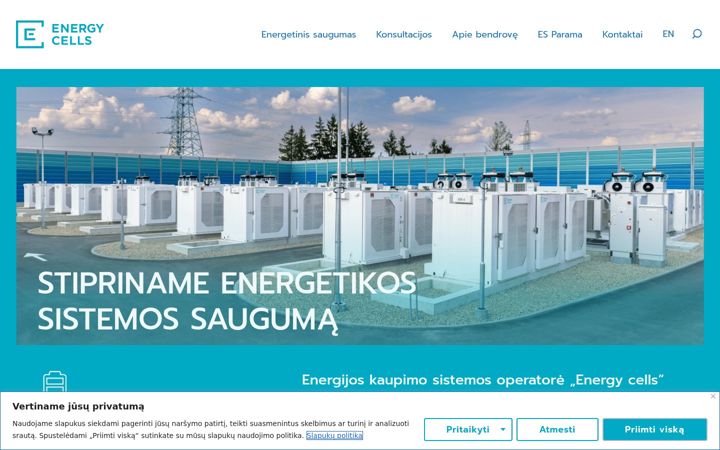 Screenshot von energy-cells.eu