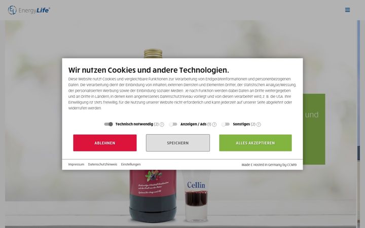 Screenshot di energy-life.net