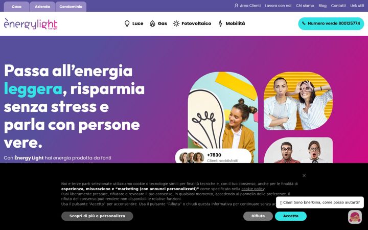 Екранна снимка на energy-light.it
