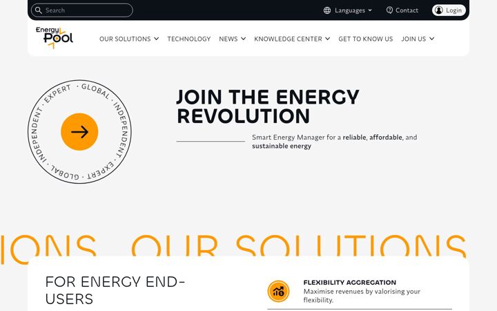 Screenshot von energy-pool.eu