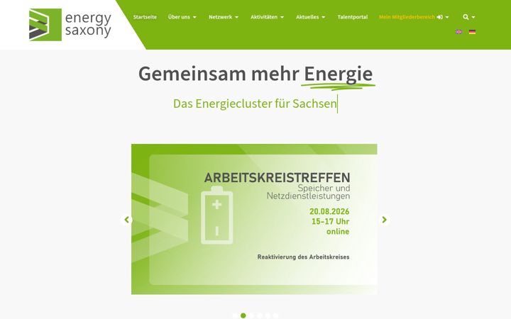 Screenshot di energy-saxony.net