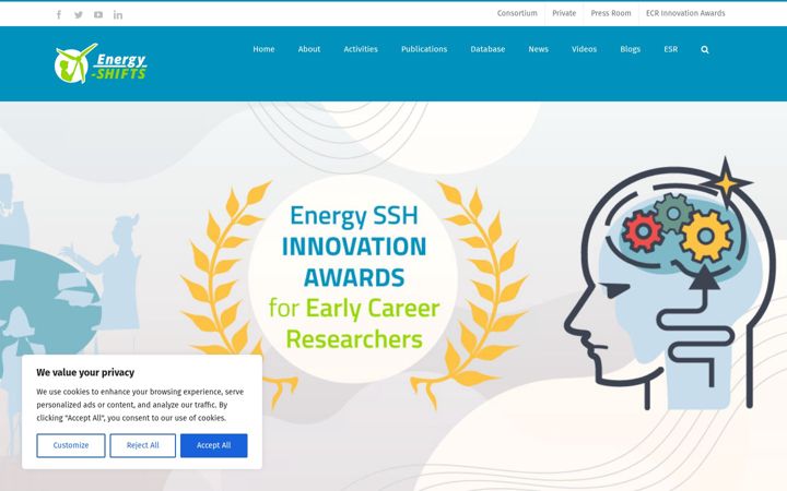 Screenshot von energy-shifts.eu