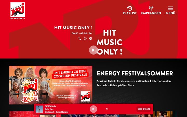 Screenshot of energy.de