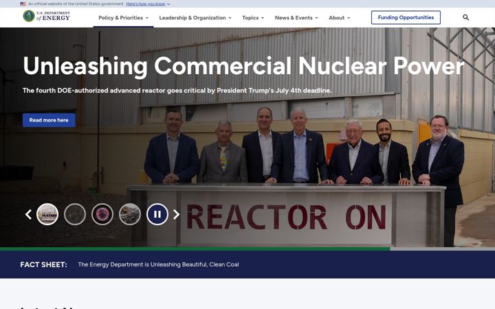 Screenshot di energy.gov
