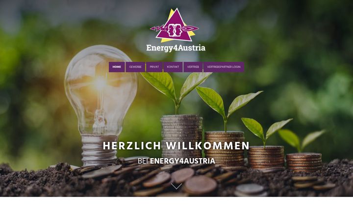 Screenshot von energy4austria.at