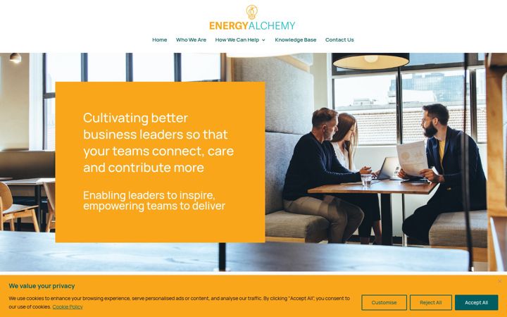 Snímek obrazovky energyalchemy.co.uk