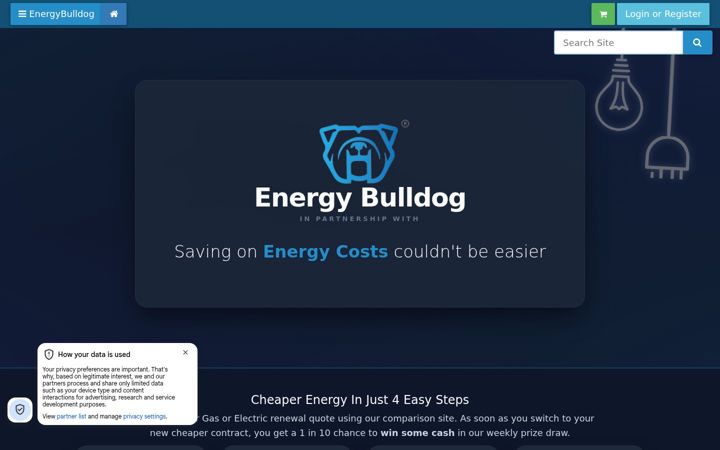Screenshot of energybulldog.com