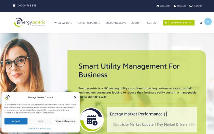 Snímek obrazovky energycentric.co.uk