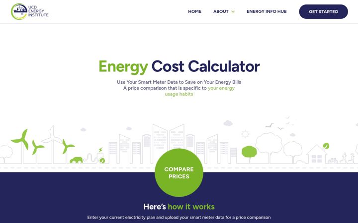 Skærmbillede af energycostcalculator.ie