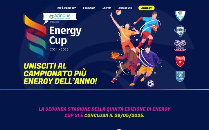 Skærmbillede af energycup.it