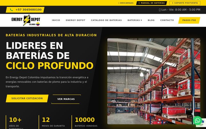 Screenshot of energydepot.com.co