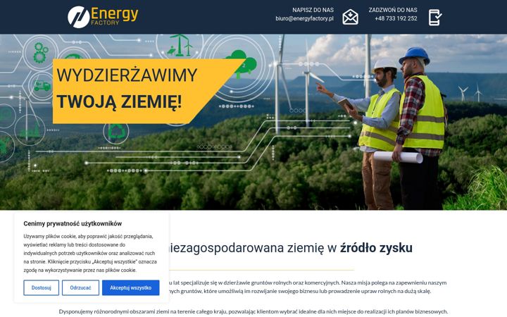 Screenshot ta' energyfactory.pl