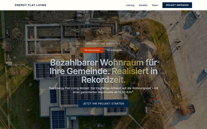 Screenshot of energyflatliving.com