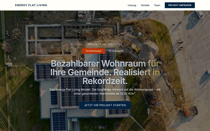 Screenshot von energyflatliving.eu