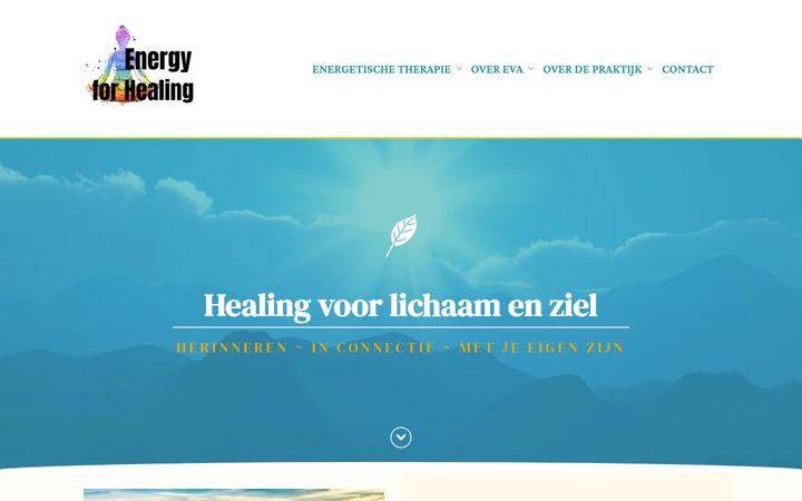 Skärmbild av energyforhealing.nl