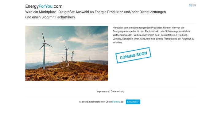 Screenshot of energyforyou.com