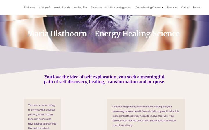 Screenshot του energyhealingscience.co.uk
