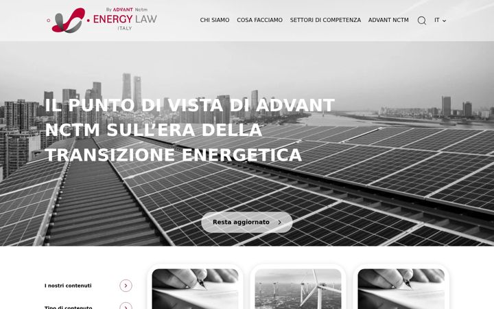 Screenshot of energylawitaly.com