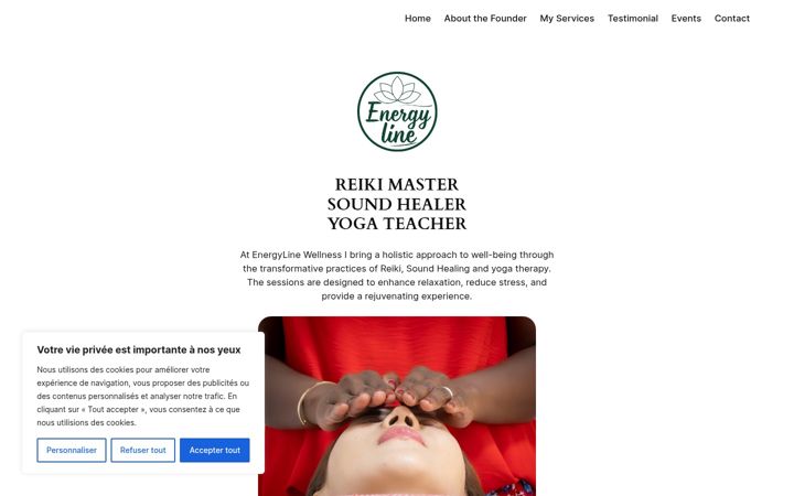 Screenshot of energyline-wellness.com