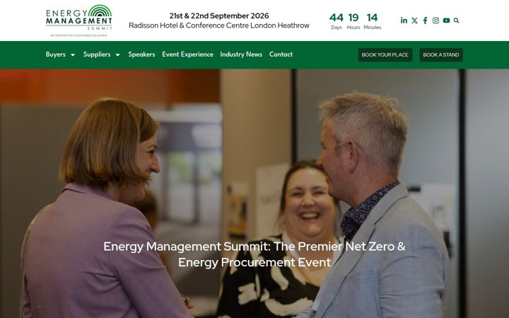Screenshot του energymanagementsummit.co.uk