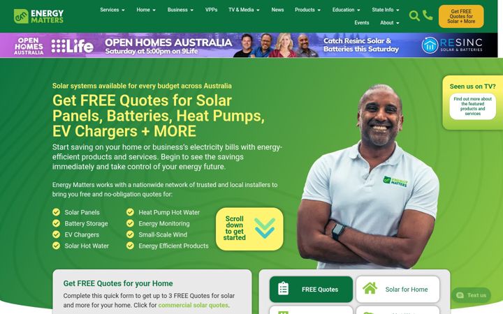 Skärmbild av energymatters.com.au
