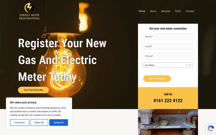 Screenshot του energymeterregistrations.co.uk