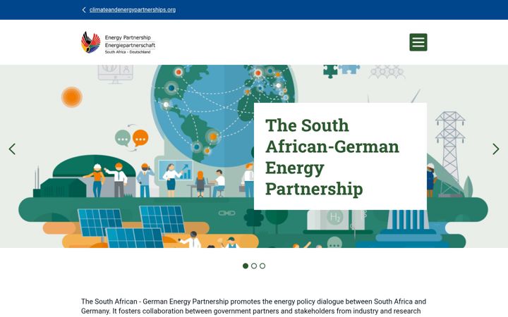 Screenshot of energypartnership.org.za