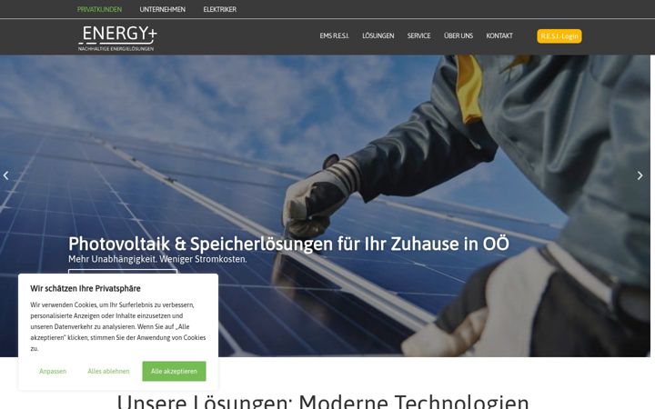 Screenshot von energyplus.at
