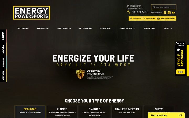 Zrzut ekranu energypowersports.ca