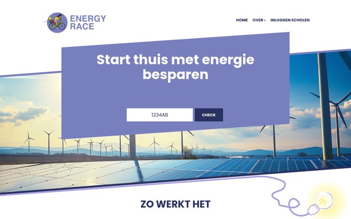 Skärmbild av energyrace.nl
