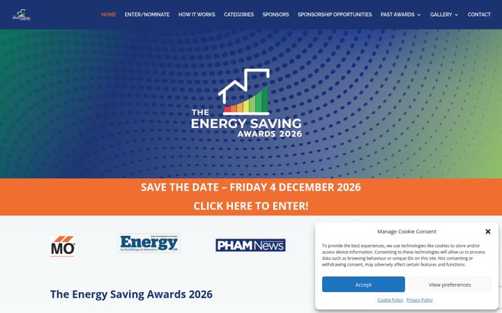 Screenshot του energysavingawards.co.uk