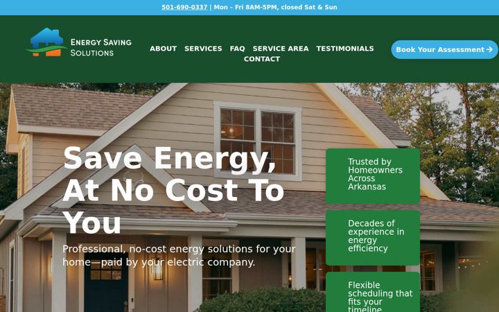 Screenshot of energysavingsolutionsar.com