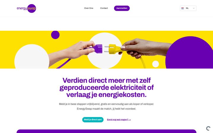 Screenshot του energyswap.nl