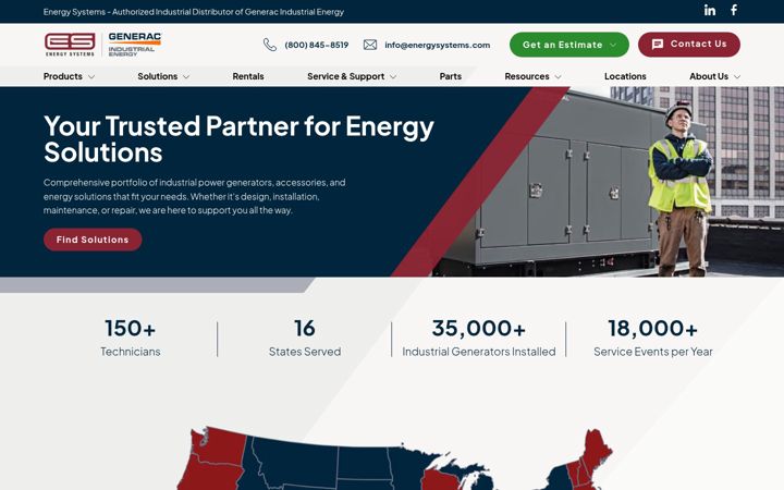 Screenshot of energysystems.com