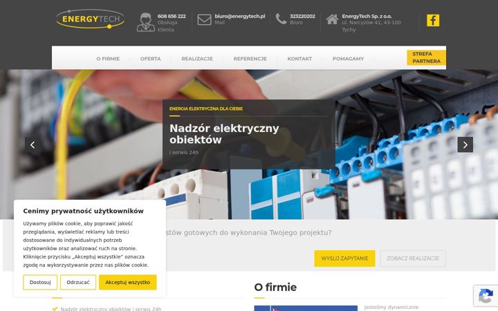 Screenshot ta' energytech.pl
