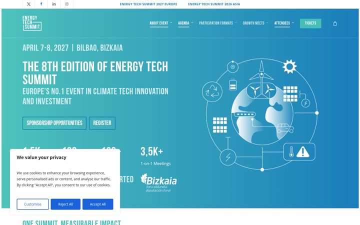 Screenshot of energytechsummit.com