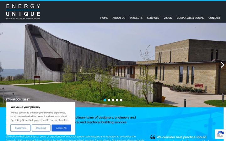 Screenshot του energyunique.co.uk