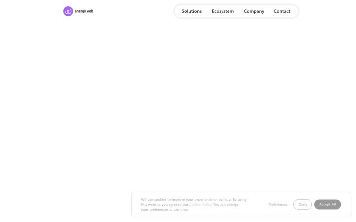 Snimka zaslona za energyweb.org