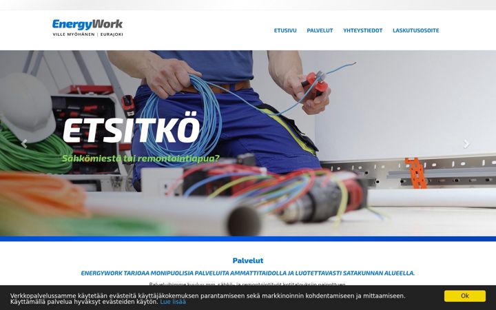 Екранна снимка на energyworks.fi
