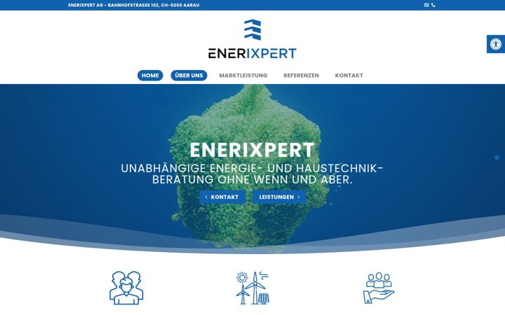Capture d'écran de enerixpert.ch