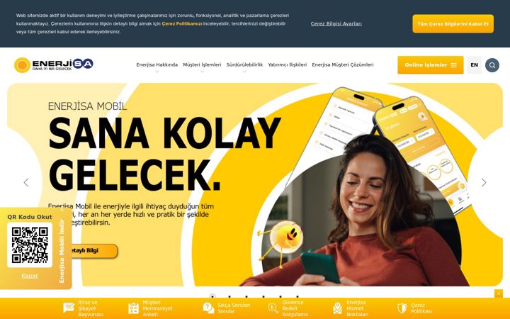 Screenshot of enerjisa.com.tr