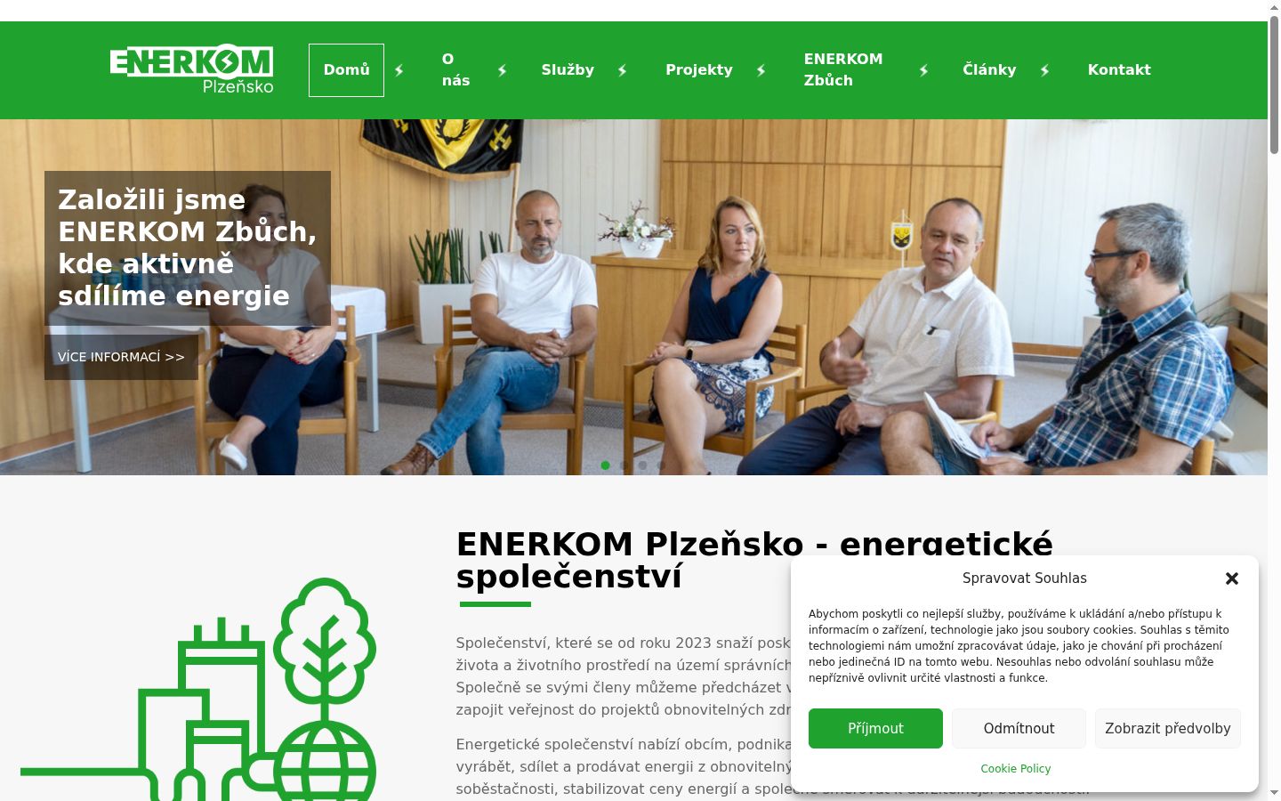 Posnetek zaslona pasice za privolitev, prikazane pred kakršno koli interakcijo