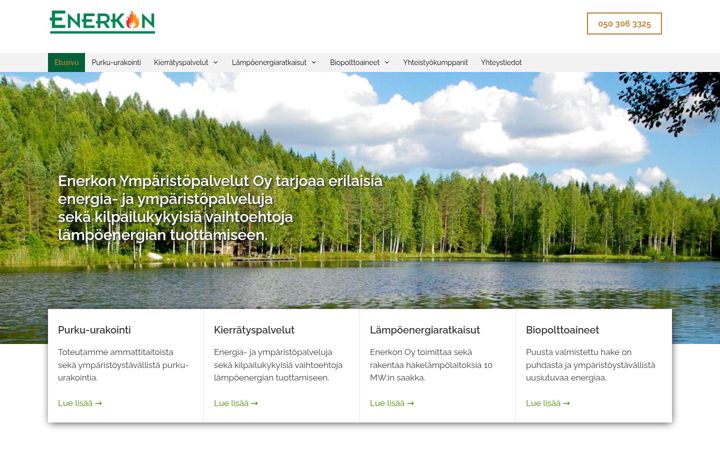 Екранна снимка на enerkon.fi