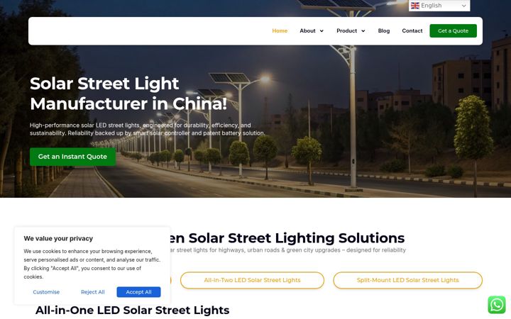 Screenshot of enerlumen.com